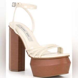 Strappy Cream Platform Heels Gianni bini